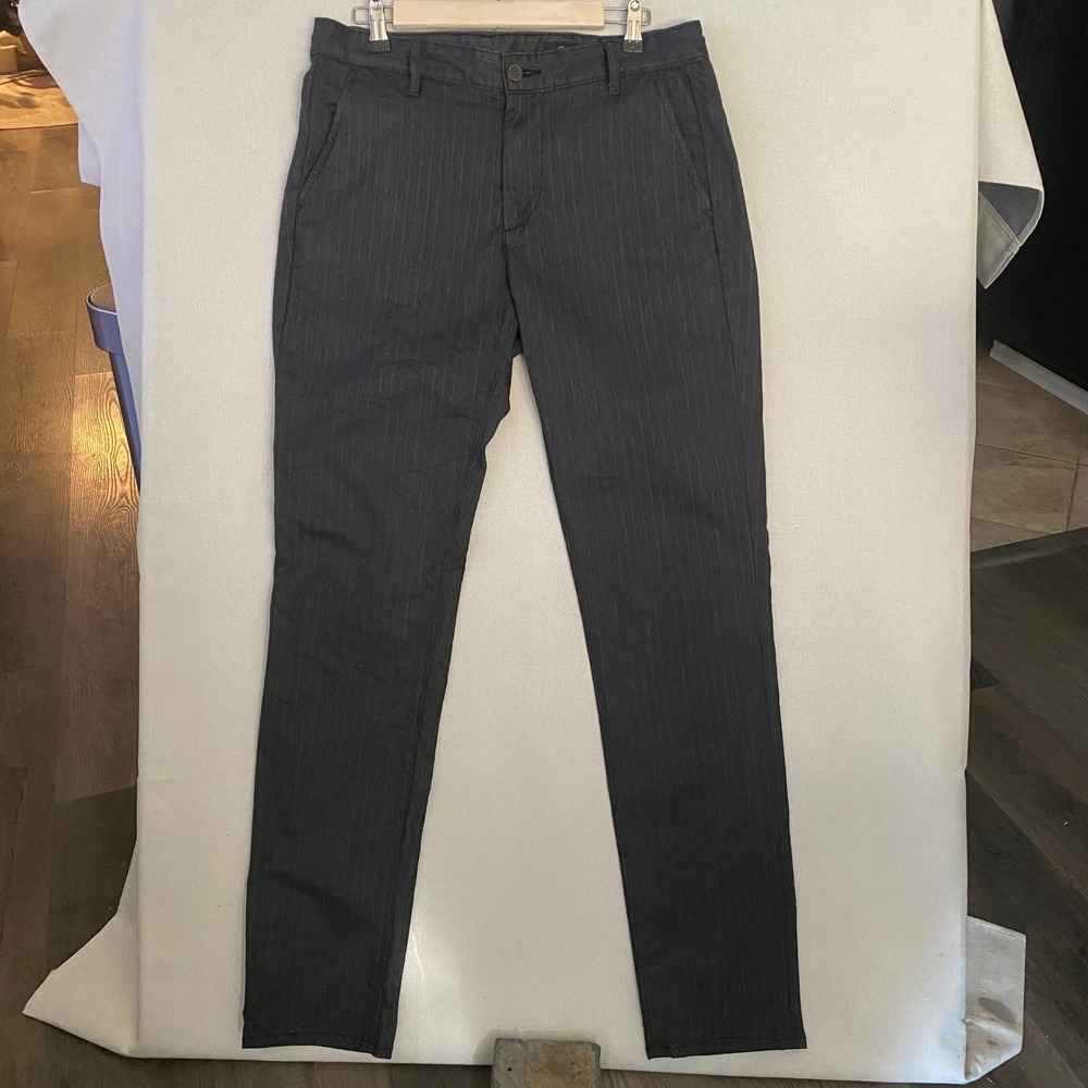 AG‎ The Marshall Slim Chino Pinstripe Pants Charcoal Grey 33R